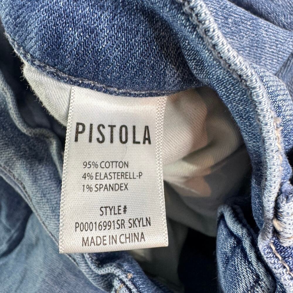 Pistola Womens Jeans Size 30 Light Wash High Rise Straight Leg Stretch Denim - Picture 4 of 9